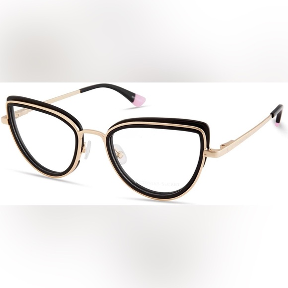 Victoria's Secret VS5020 Cat-Eye Eyeglasses - Pink/Black & Gold - Frame Only! - Picture 1 of 6
